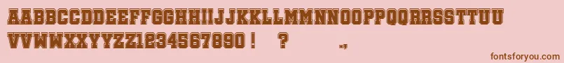 SoccerLeagueCollege Font – Brown Fonts on Pink Background