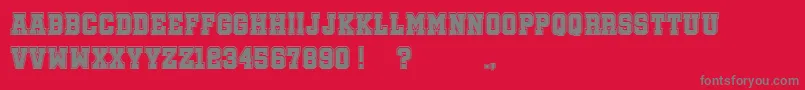 SoccerLeagueCollege Font – Gray Fonts on Red Background