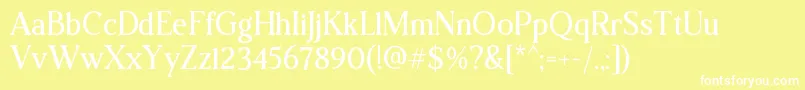 フォントSocheliaDEMO – 黄色い背景に白い文字