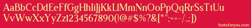 SocheliaDEMO Font – Yellow Fonts on Red Background