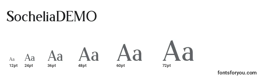 Размеры шрифта SocheliaDEMO