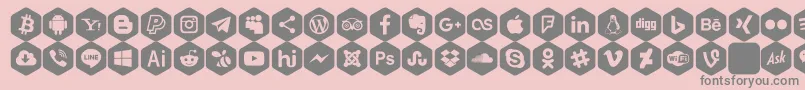 Social Color Pro Font – Gray Fonts on Pink Background