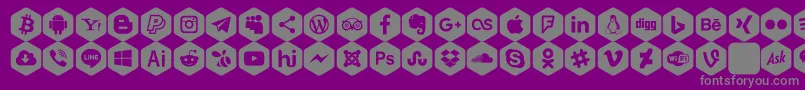 Police Social Color Pro – polices grises sur fond violet