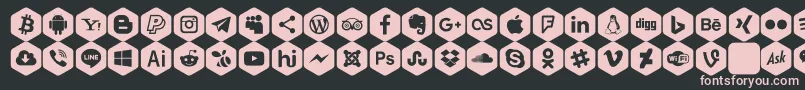 Social Color Pro Font – Pink Fonts on Black Background