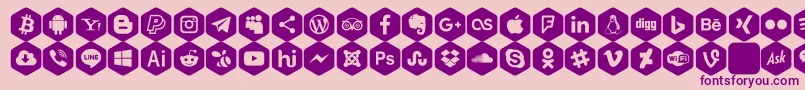 Social Color Pro Font – Purple Fonts on Pink Background