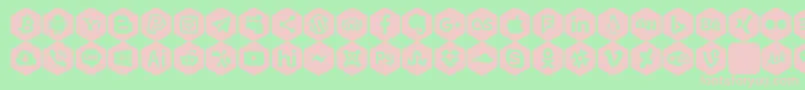 Social Color Pro Font – Pink Fonts on Green Background