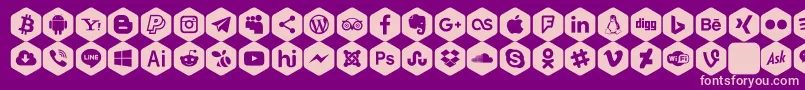 Social Color Pro Font – Pink Fonts on Purple Background