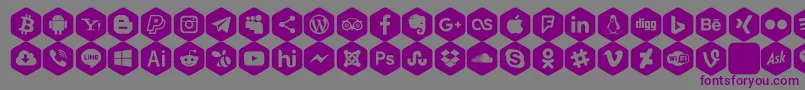 Social Color Pro Font – Purple Fonts on Gray Background