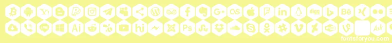 Social Color Pro Font – White Fonts on Yellow Background