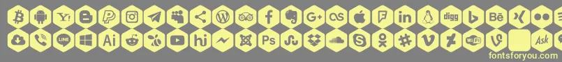 Social Color Pro Font – Yellow Fonts on Gray Background