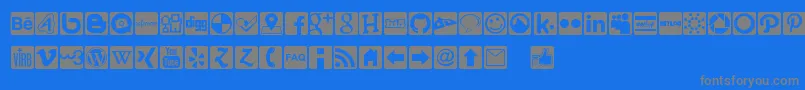 Шрифт Social Icons Pro Set 1   Rounded – серые шрифты на синем фоне