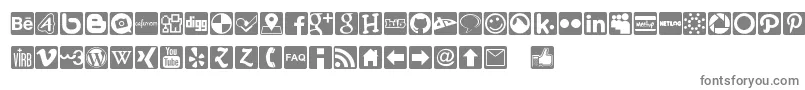 fuente Social Icons Pro Set 1   Rounded – Fuentes Grises Sobre Fondo Blanco