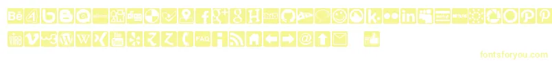 フォントSocial Icons Pro Set 1   Rounded – 黄色のフォント