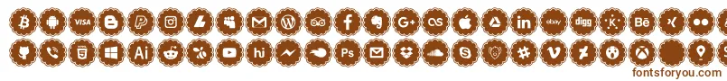 fuente social icons – Fuentes Marrones Sobre Fondo Blanco