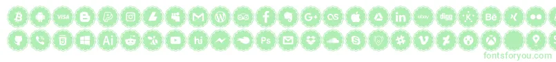 social icons-Schriftart – Grüne Schriften