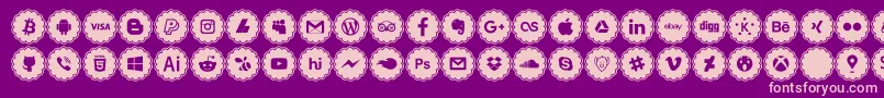 fuente social icons – Fuentes Rosadas Sobre Fondo Morado