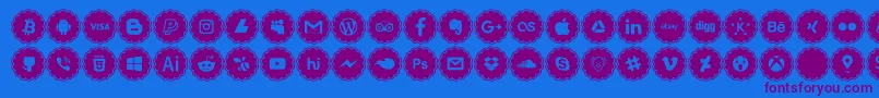 social icons-fontti – violetit fontit sinisellä taustalla