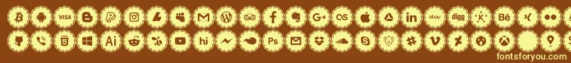 fuente social icons – Fuentes Amarillas Sobre Fondo Marrón