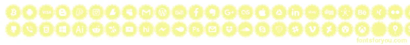 social icons-fontti – keltaiset fontit