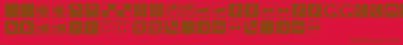 Social Manual Font – Brown Fonts on Red Background