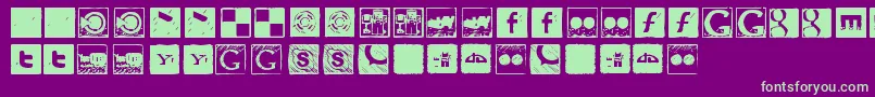 More about Social Manual Font Social Manual Font – Green Fonts on Purple Background