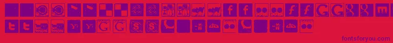 Social Manual Font – Purple Fonts on Red Background