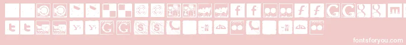 Social Manual Font – White Fonts on Pink Background