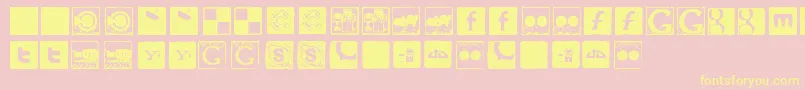 Social Manual Font – Yellow Fonts on Pink Background