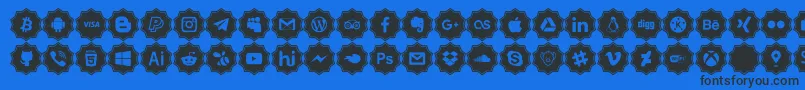 social media pro Font – Black Fonts on Blue Background