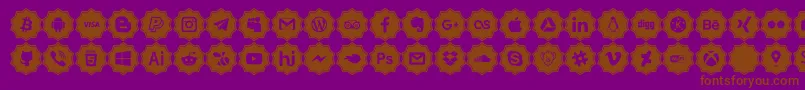 social media pro Font – Brown Fonts on Purple Background