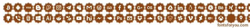 social media pro Font – Brown Fonts on White Background