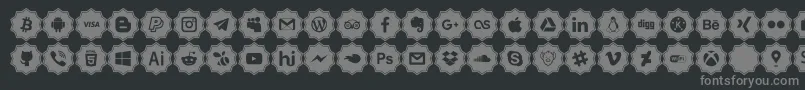 Fonte social media pro – fontes cinzas em um fundo preto