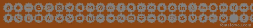 social media pro Font – Gray Fonts on Brown Background