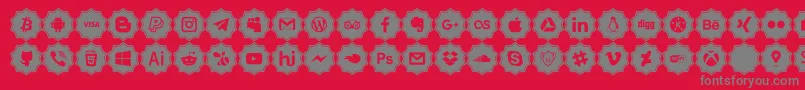 fuente social media pro – Fuentes Grises Sobre Fondo Rojo