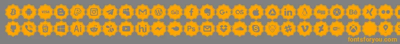 fuente social media pro – Fuentes Naranjas Sobre Fondo Gris