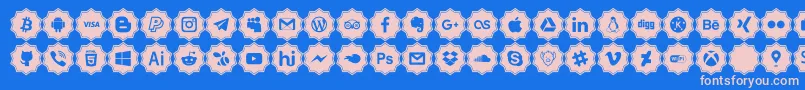 social media pro Font – Pink Fonts on Blue Background