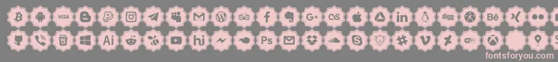 social media pro Font – Pink Fonts on Gray Background