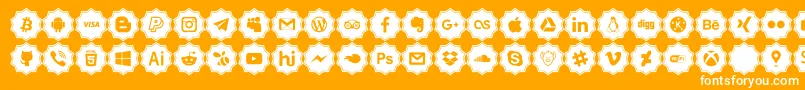 social media pro Font – White Fonts on Orange Background