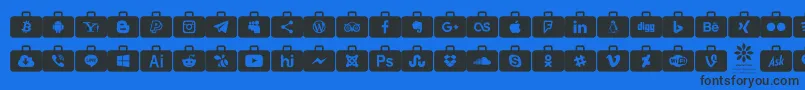 Social Media Series Font – Black Fonts on Blue Background