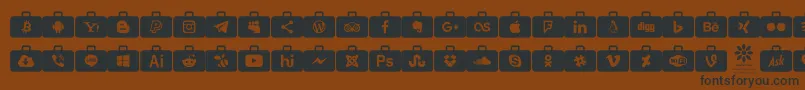 Social Media Series Font – Black Fonts on Brown Background