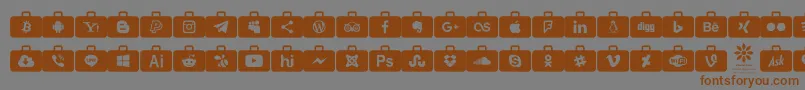 Więcej informacji o czcionce Social Media Series Czcionka Social Media Series – brązowe czcionki na szarym tle