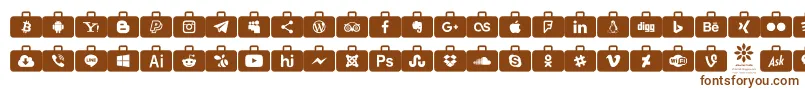 Czcionka Social Media Series – brązowe czcionki na białym tle