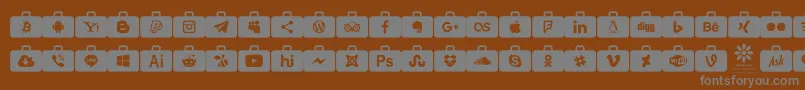 Czcionka Social Media Series – szare czcionki na brązowym tle