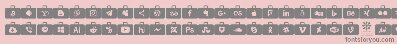 Social Media Series Font – Gray Fonts on Pink Background