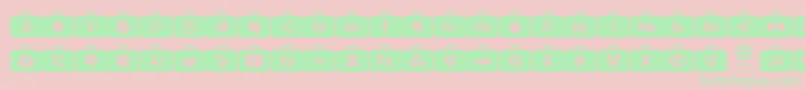 Social Media Series Font – Green Fonts on Pink Background
