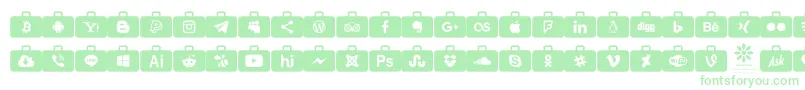 Police Social Media Series – polices vertes sur fond blanc
