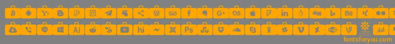 Social Media Series-fontti – oranssit fontit harmaalla taustalla