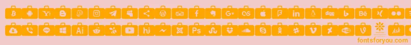 フォントSocial Media Series – オレンジの文字がピンクの背景にあります。