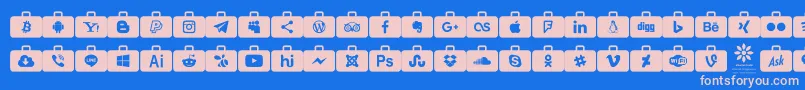 Social Media Series Font – Pink Fonts on Blue Background