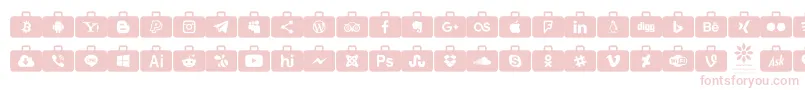 Social Media Series Font – Pink Fonts on White Background